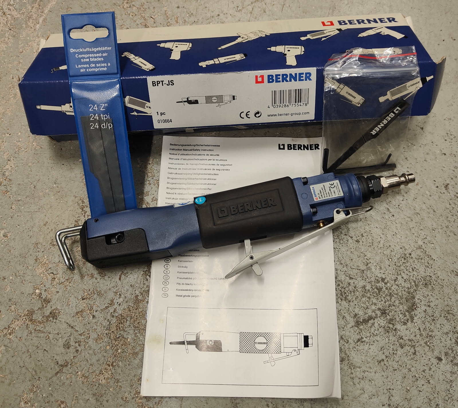 Berner Scie sabre pneulatique